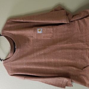 Carhartt mens tall 2xl loose fit clay/white shirt